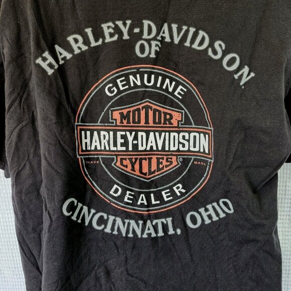 Harley Davidson 2017 Flaming Skull Tee Size 2X Cincinnati, Ohio - Picture 4 of 8